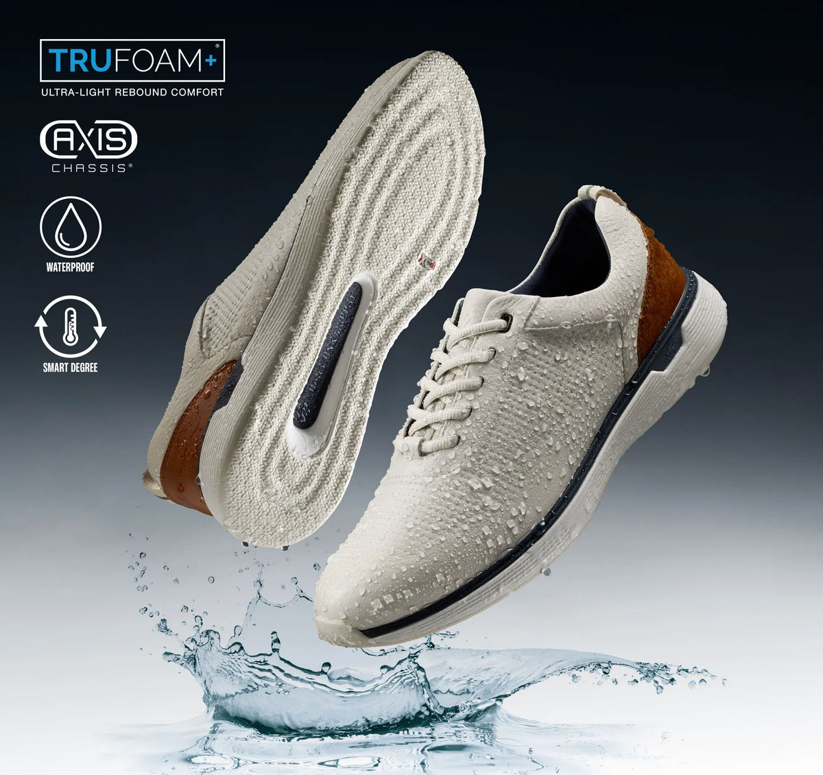 White Waterproof Full-Grain Leather