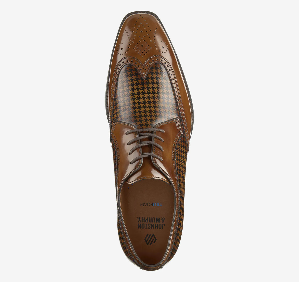 Mahogany Brush-Off Houndstooth Calfskin