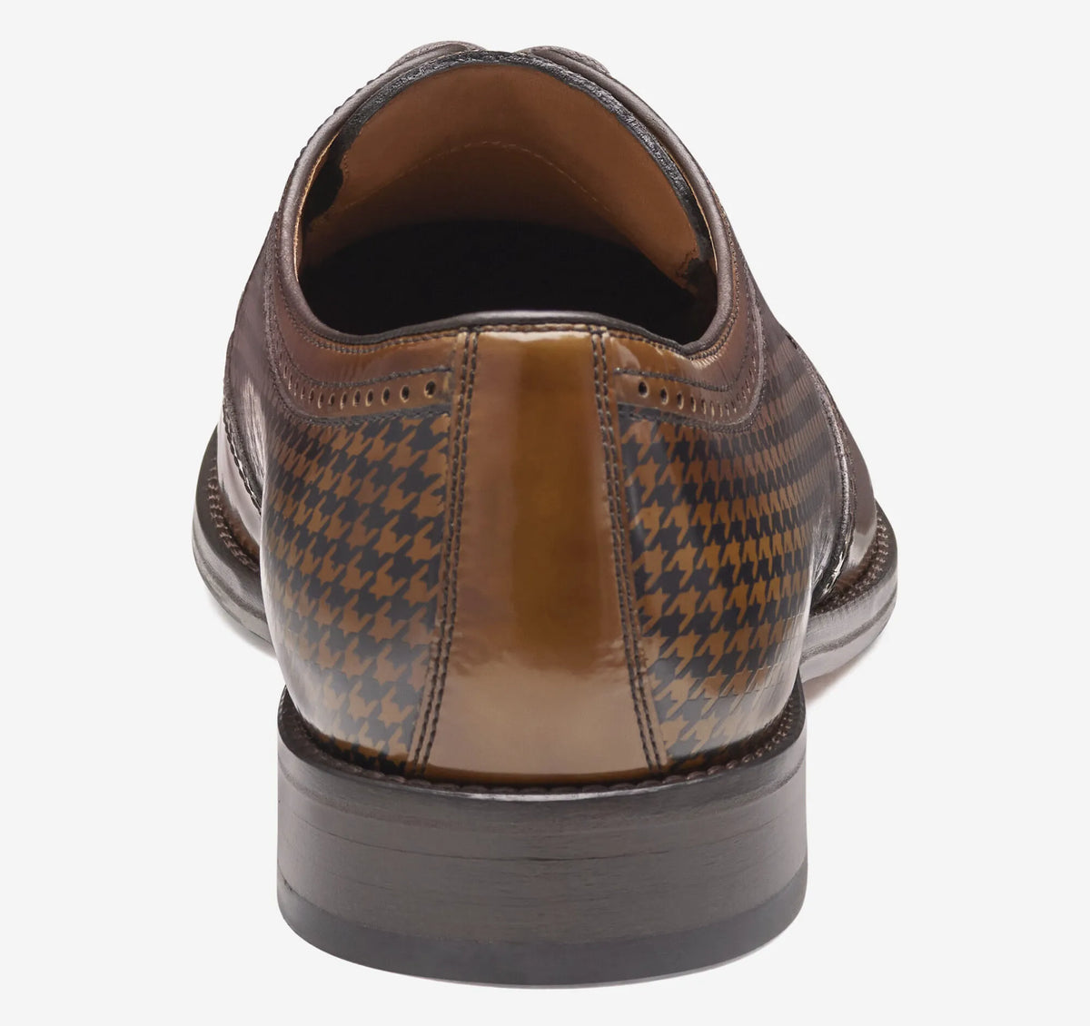 Mahogany Brush-Off Houndstooth Calfskin