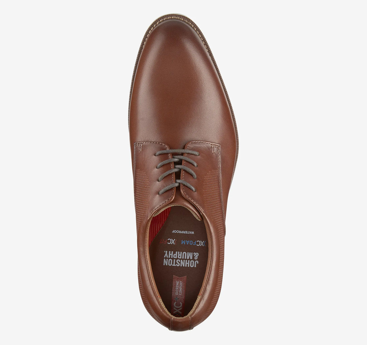 Cognac Embossed Waterproof Full Grain Leather