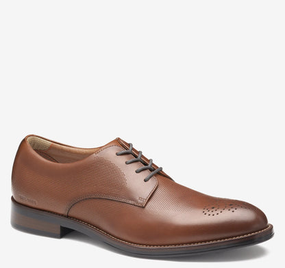 Cognac Embossed Waterproof Full Grain Leather