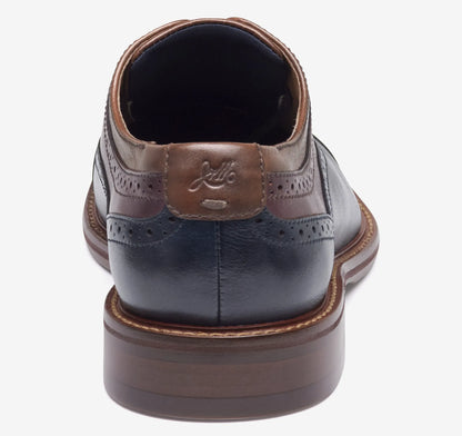 Burgundy/Navy/Tan Hand-Finished Full-Grain Leather