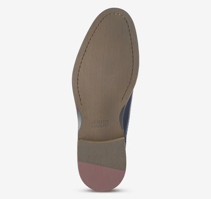 Burgundy/Navy/Tan Hand-Finished Full-Grain Leather