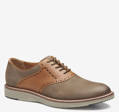 Taupe Nubuck/Tan Full Grain Leather