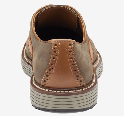 Taupe Nubuck/Tan Full Grain Leather