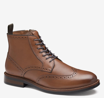 Cognac Waterproof Full Grain Leather/Shearling