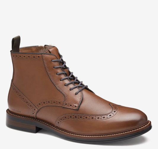 Cognac Waterproof Full Grain Leather/Shearling