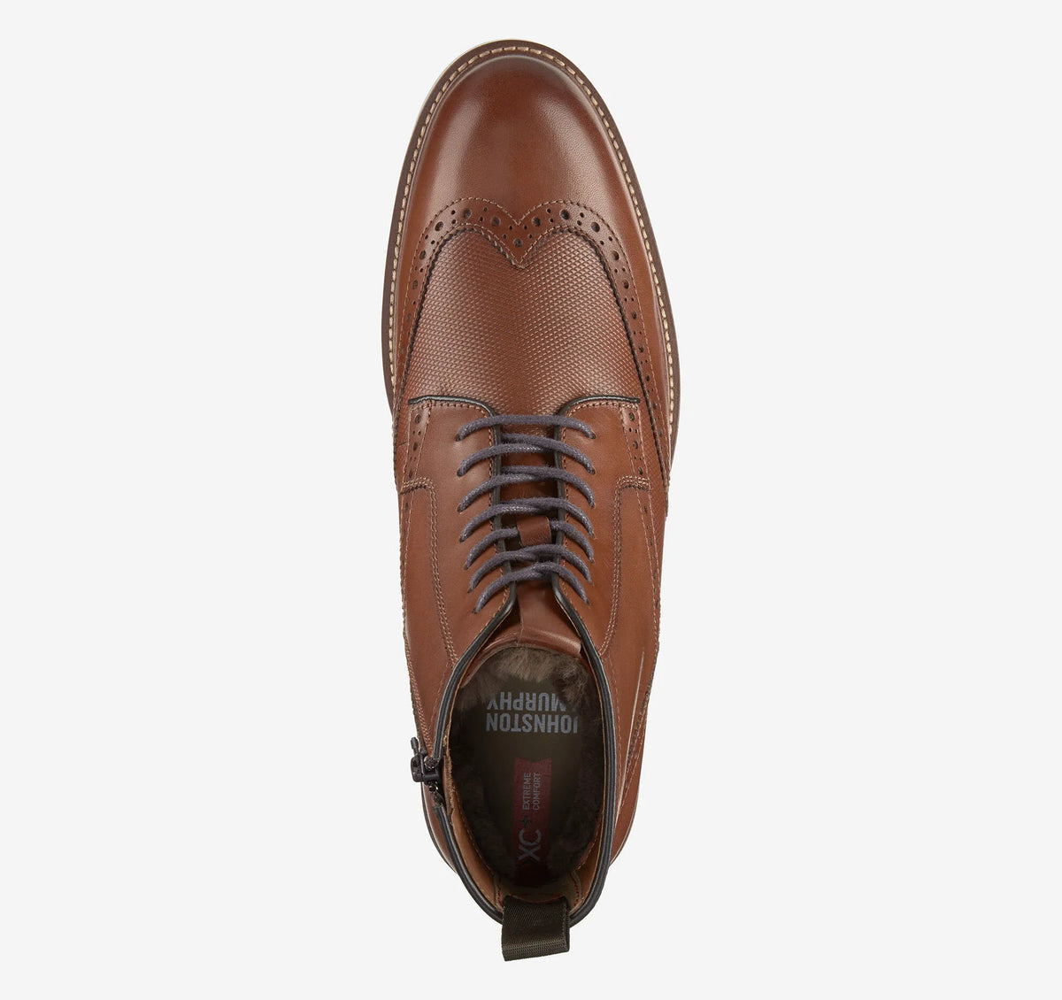 Cognac Waterproof Full Grain Leather/Shearling