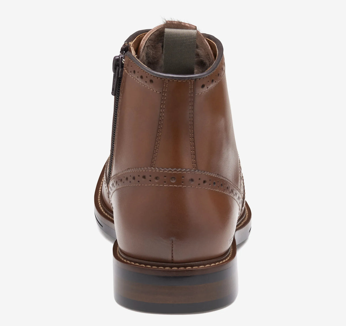 Cognac Waterproof Full Grain Leather/Shearling
