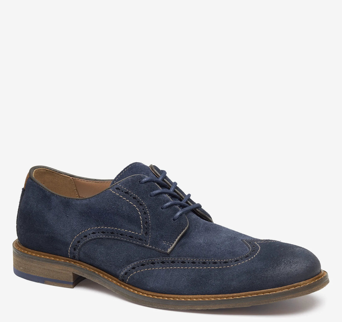 Navy Waxed Suede