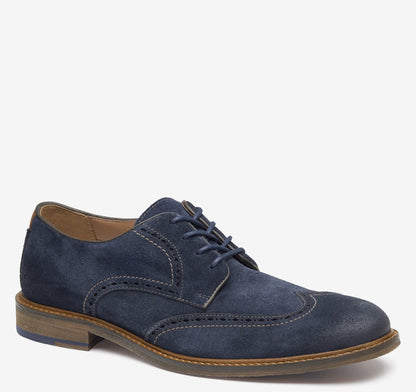Navy Waxed Suede