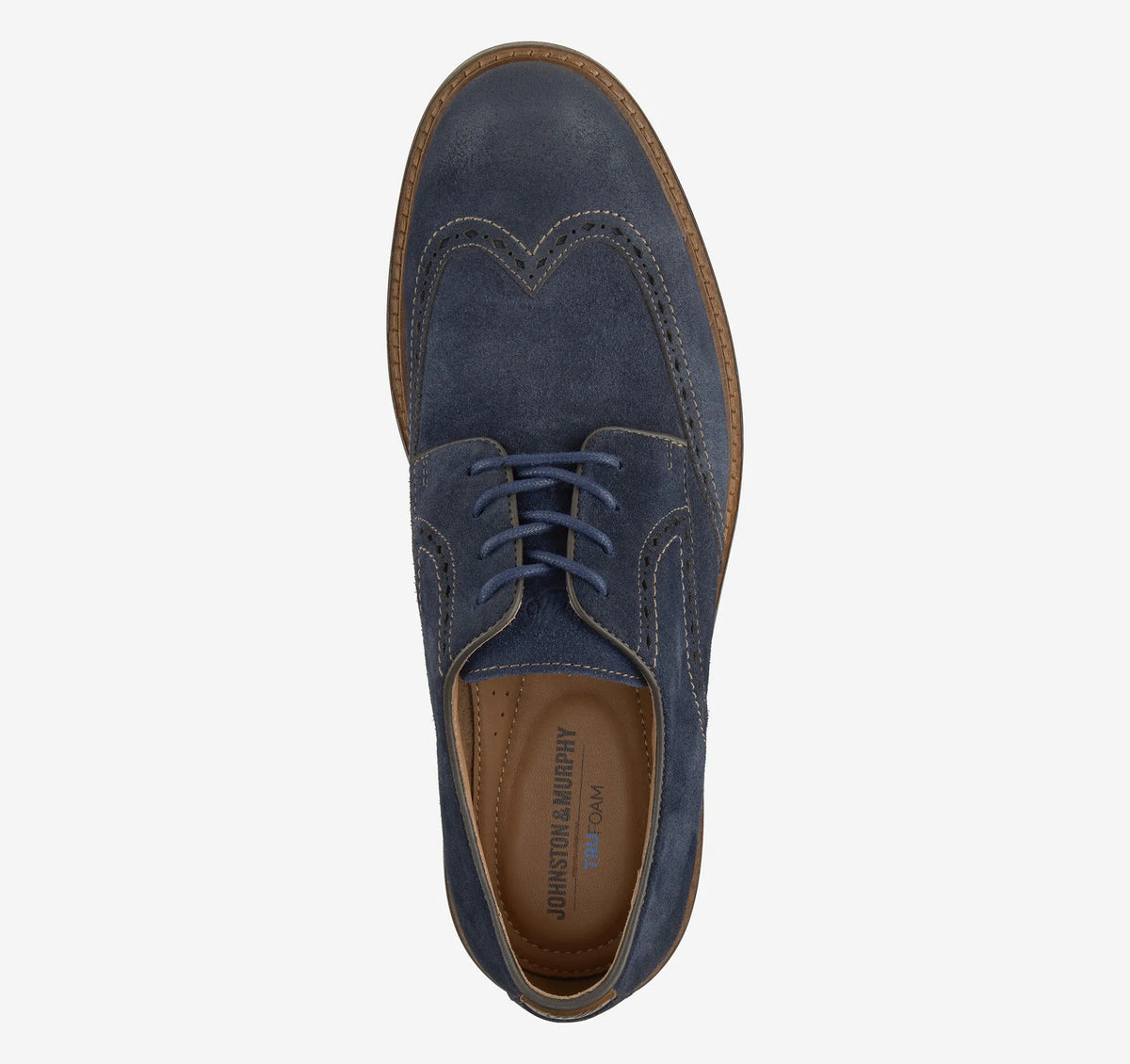 Navy Waxed Suede