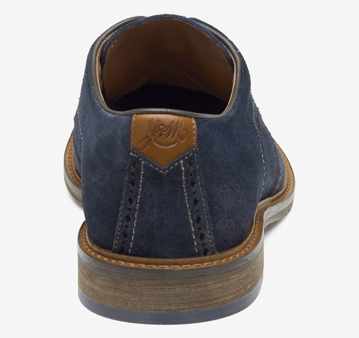 Navy Waxed Suede