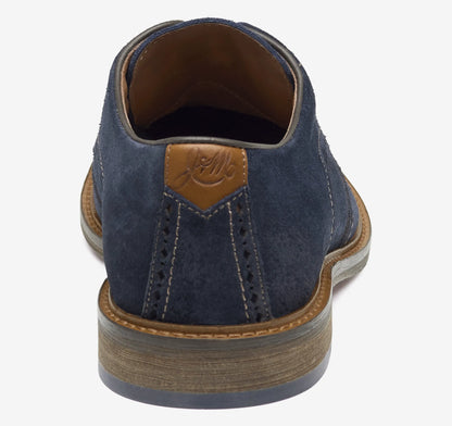 Navy Waxed Suede