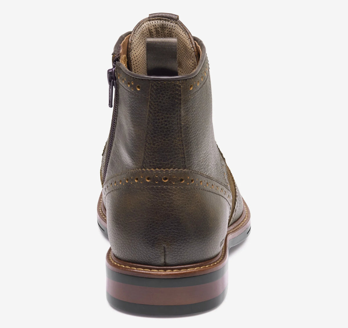 Brown Waterproof Full-Grain Leather/Waxed Suede