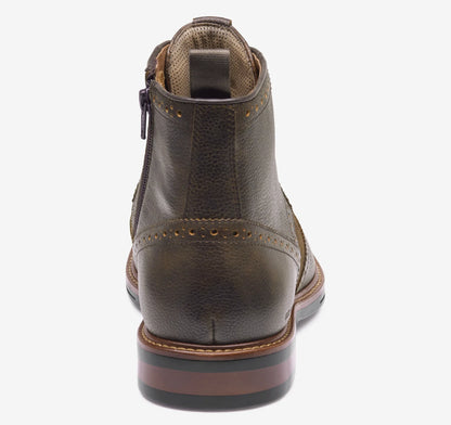 Brown Waterproof Full-Grain Leather/Waxed Suede