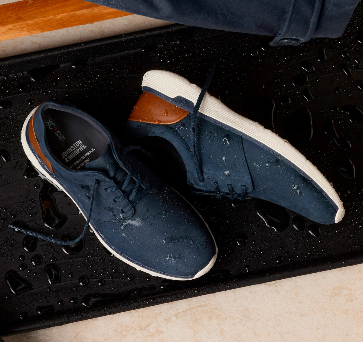 Navy Waterproof Tumbled Nubuck