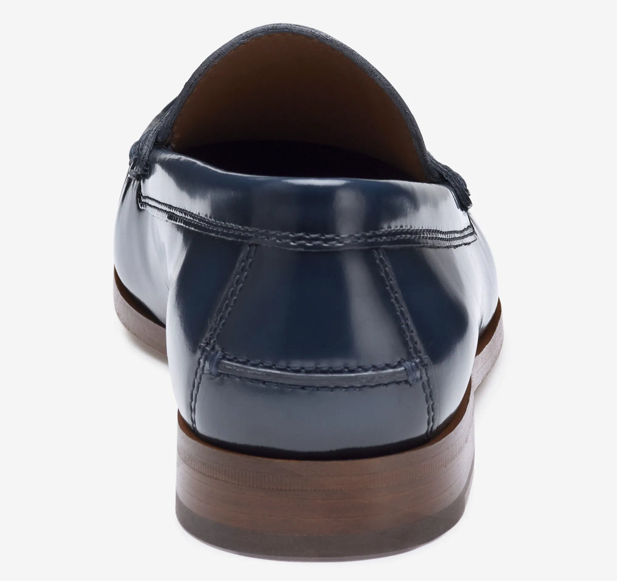Navy Brush-Off Full-Grain Leather