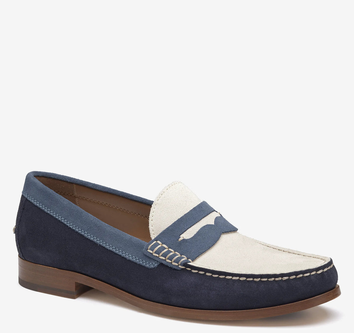 Navy Multi English Suede