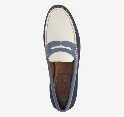 Navy Multi English Suede