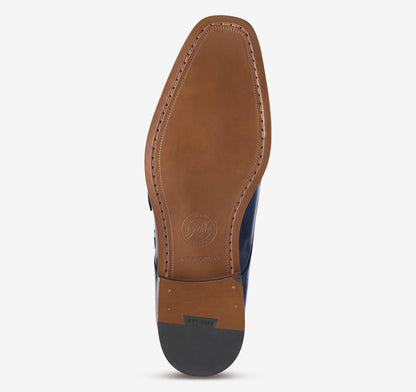 Navy Italian Full-Grain Leather