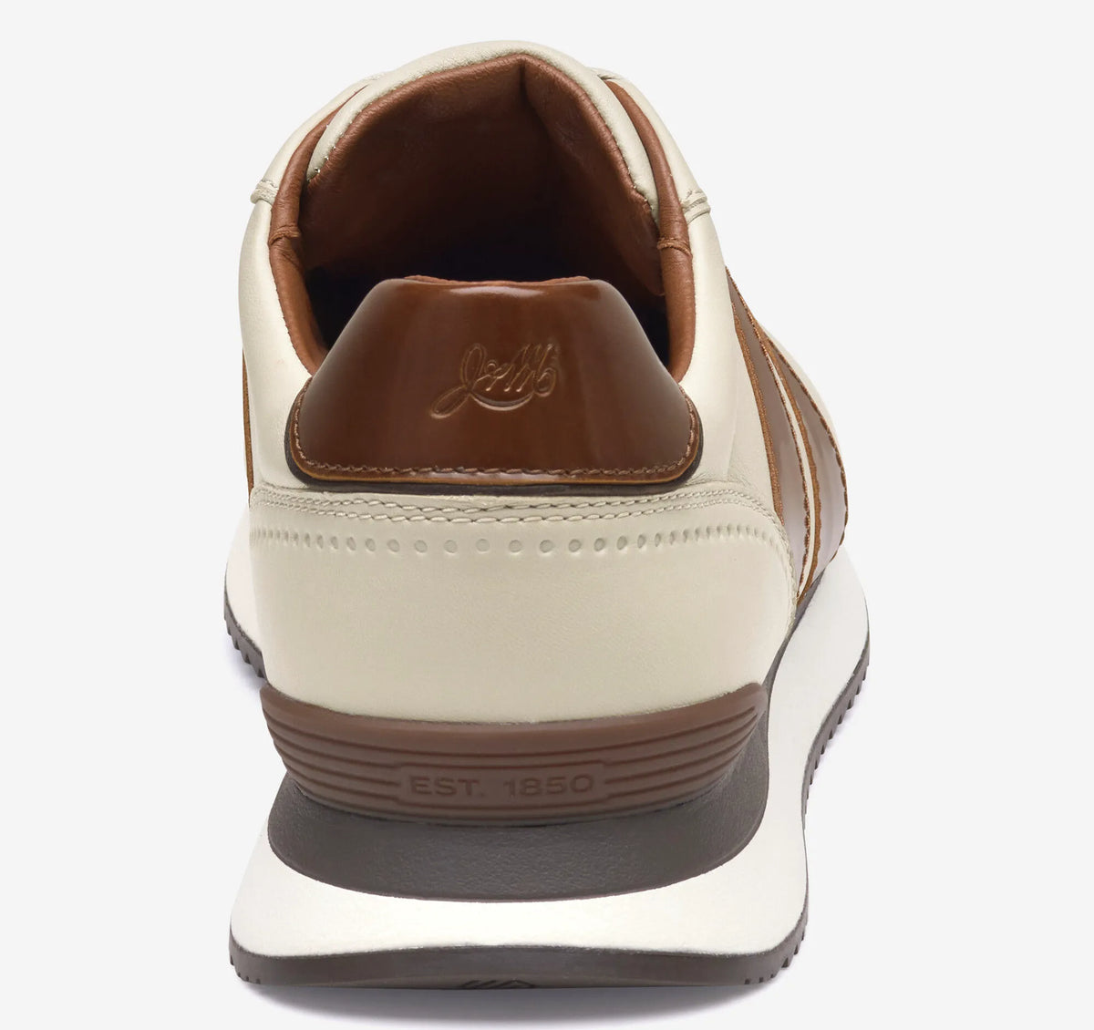 Beige Nappa Leather/Tan Brush-Off Patent Leather