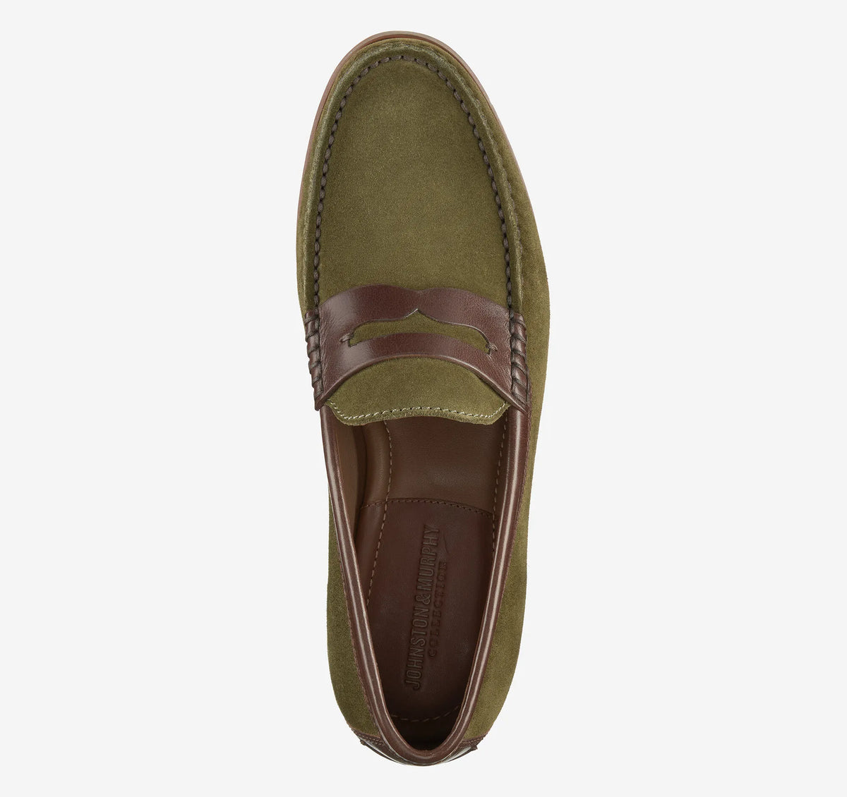 Olive Waxed English Suede/Brown Full Grain Leather