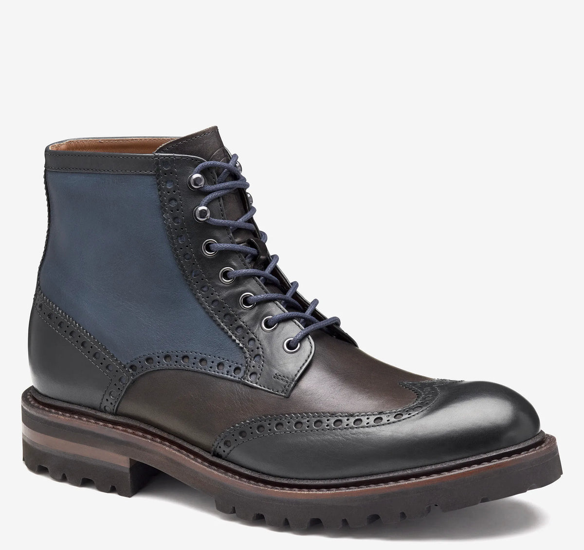 Navy Multi Hand-Stained Calfskin