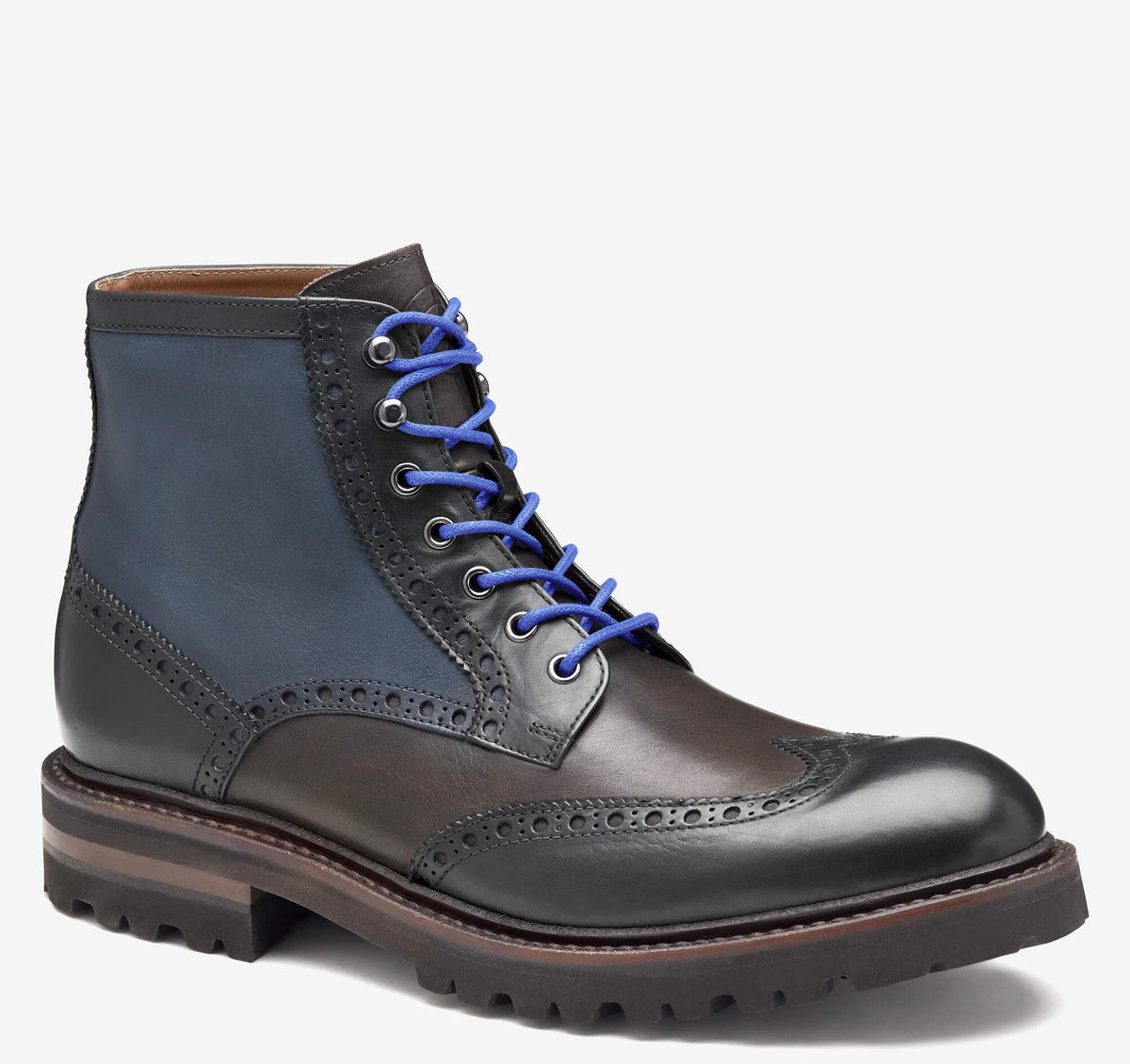 Navy Multi Hand-Stained Calfskin