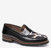 Black/White Multi Haircalf/Black Brush-Off Full-Grain Leather