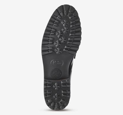 Black/White Multi Haircalf/Black Brush-Off Full-Grain Leather