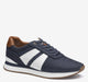 Navy Nubuck/White Croc-Embossed Full-Grain Leather