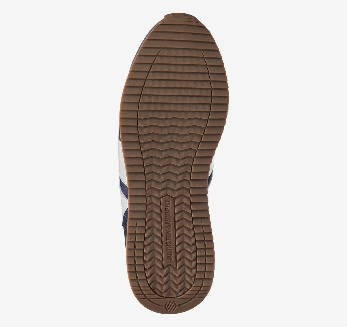 Navy Nubuck/White Croc-Embossed Full-Grain Leather