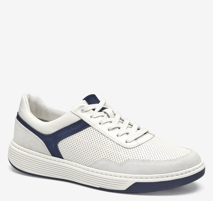 White Full Grain/Navy Suede