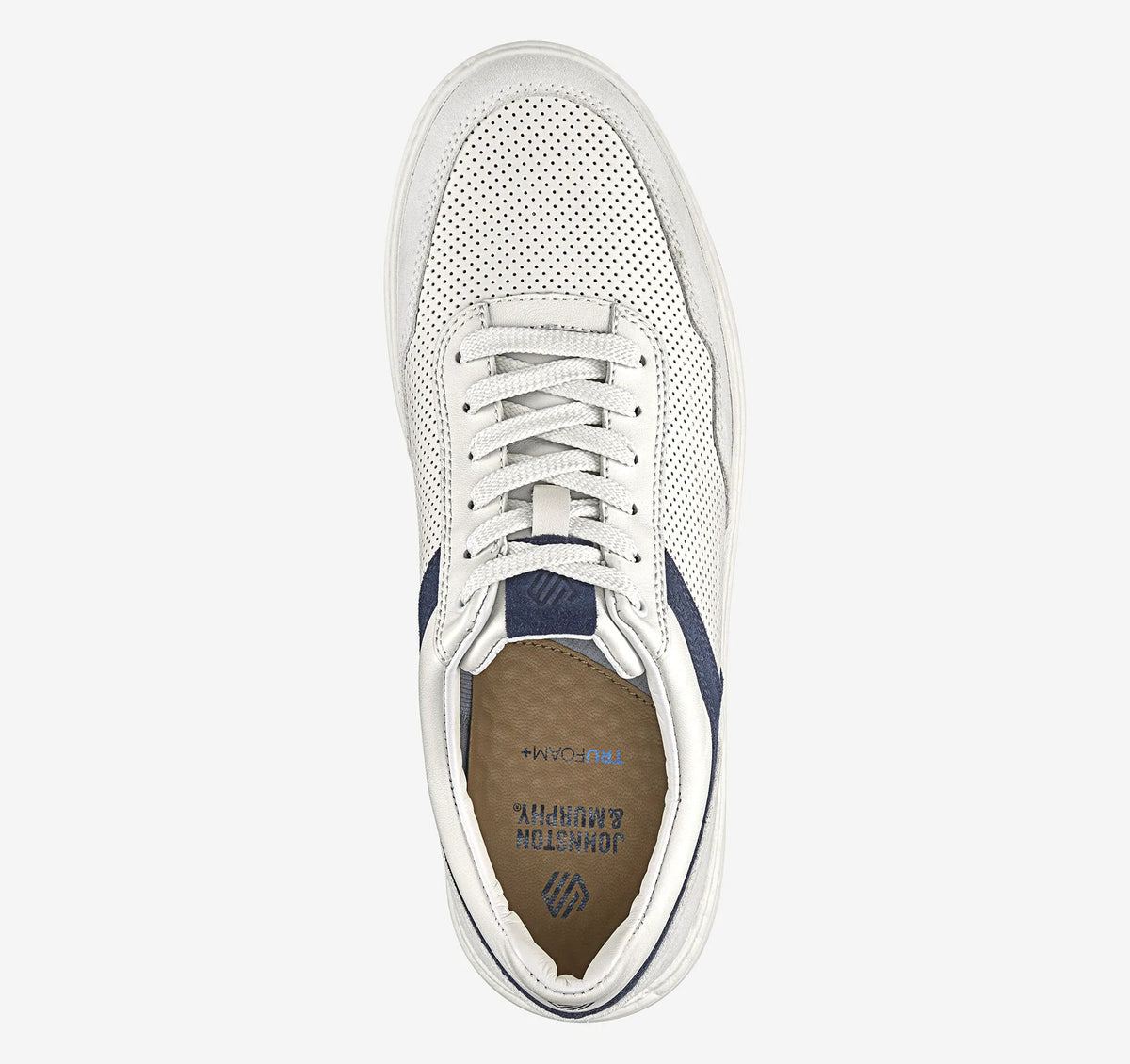 White Full Grain/Navy Suede