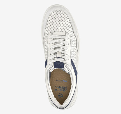 White Full Grain/Navy Suede