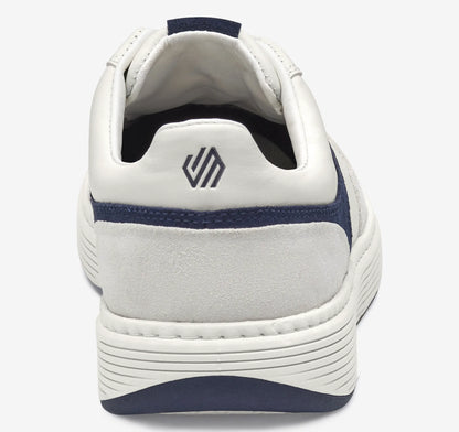 White Full Grain/Navy Suede
