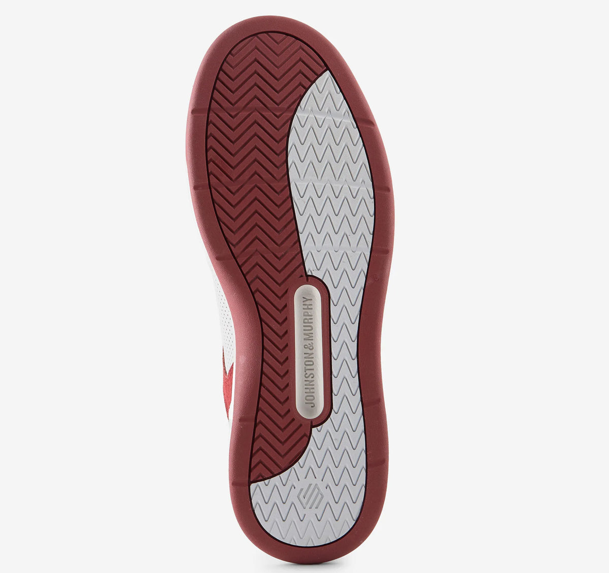 White Full Grain/Red Suede