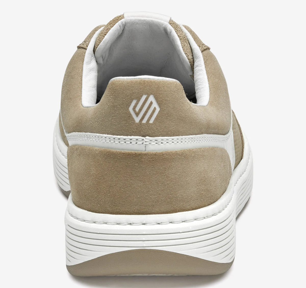Beige Suede/White Full-Grain Leather
