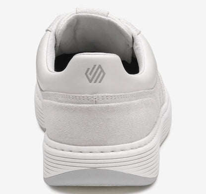 White Suede/Full-Grain Leather