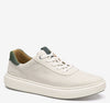 White Full-Grain Leather/Green Suede
