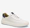 White Full-Grain Leather/Blue Suede