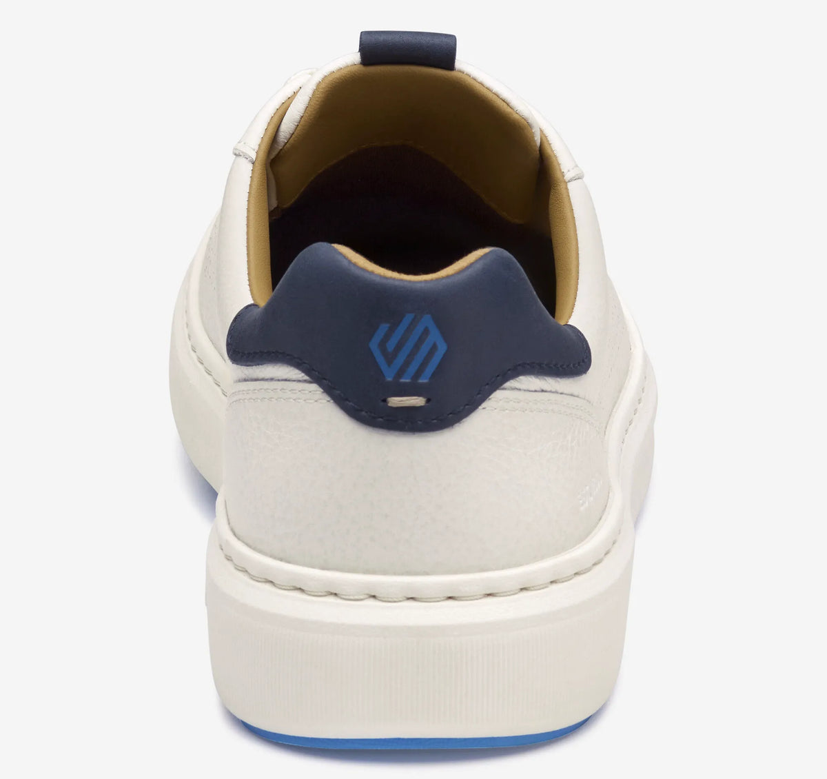 White Full-Grain Leather/Blue Suede