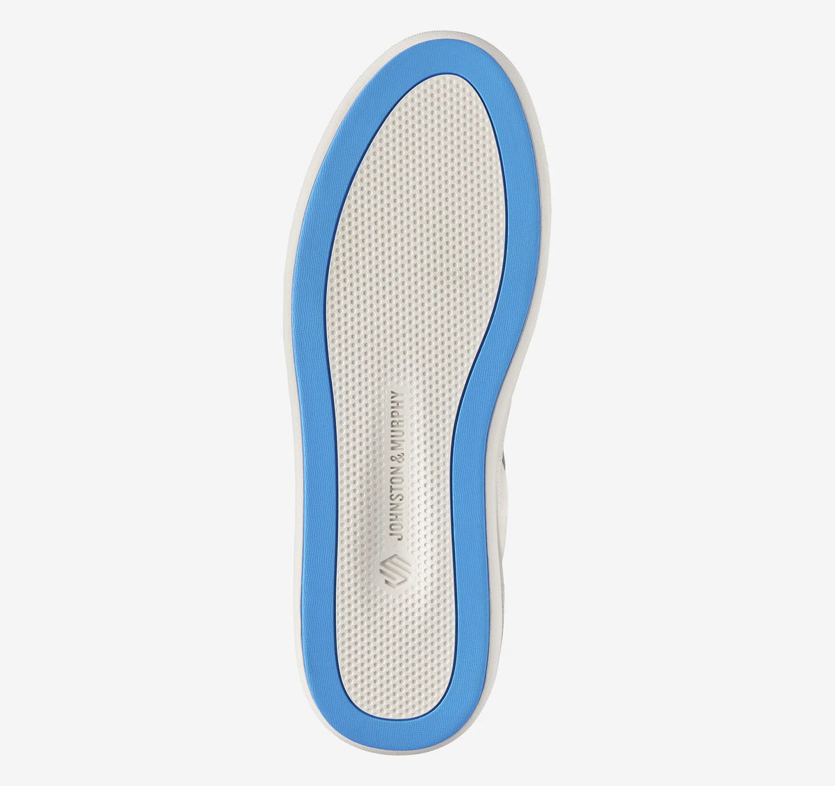 White Full-Grain Leather/Blue Suede