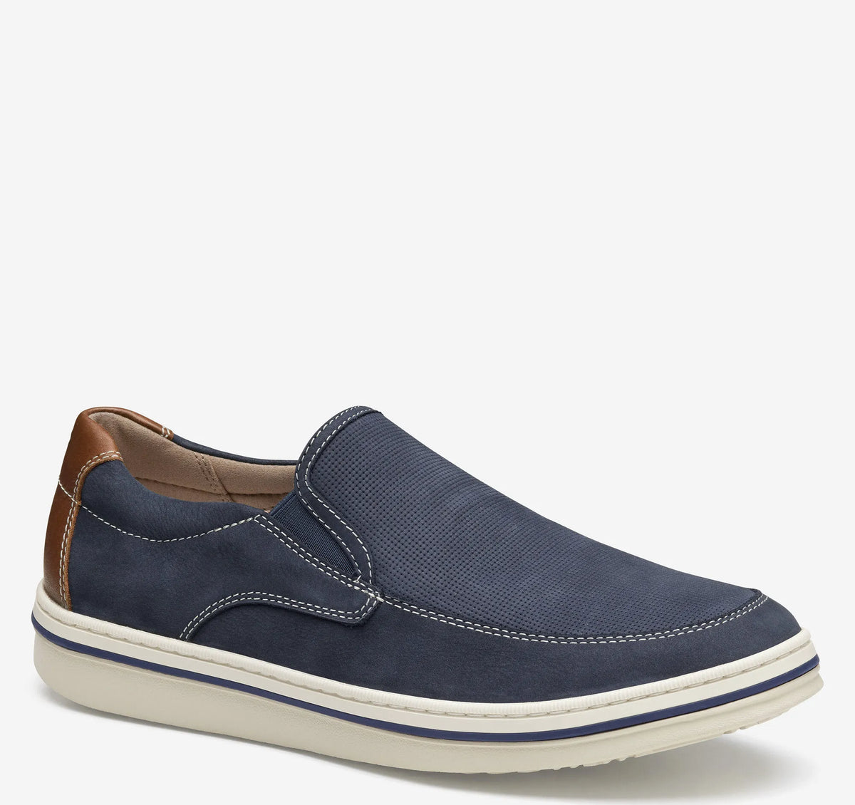 Navy Embossed Nubuck