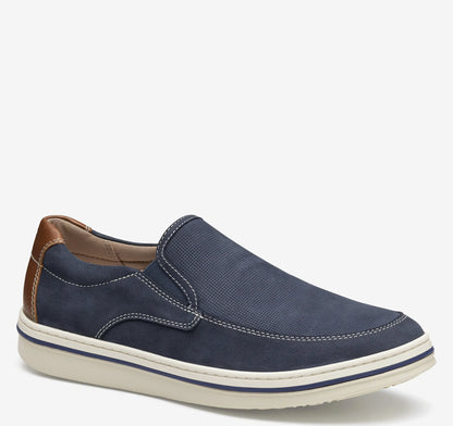 Navy Embossed Nubuck