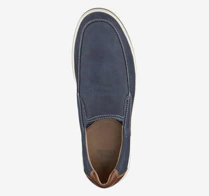 Navy Embossed Nubuck