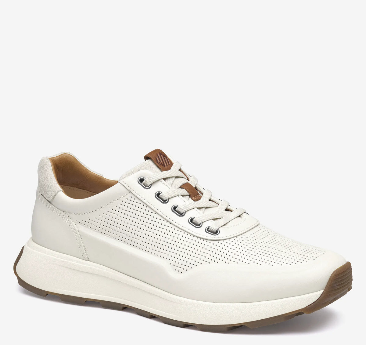 White Full-Grain Leather