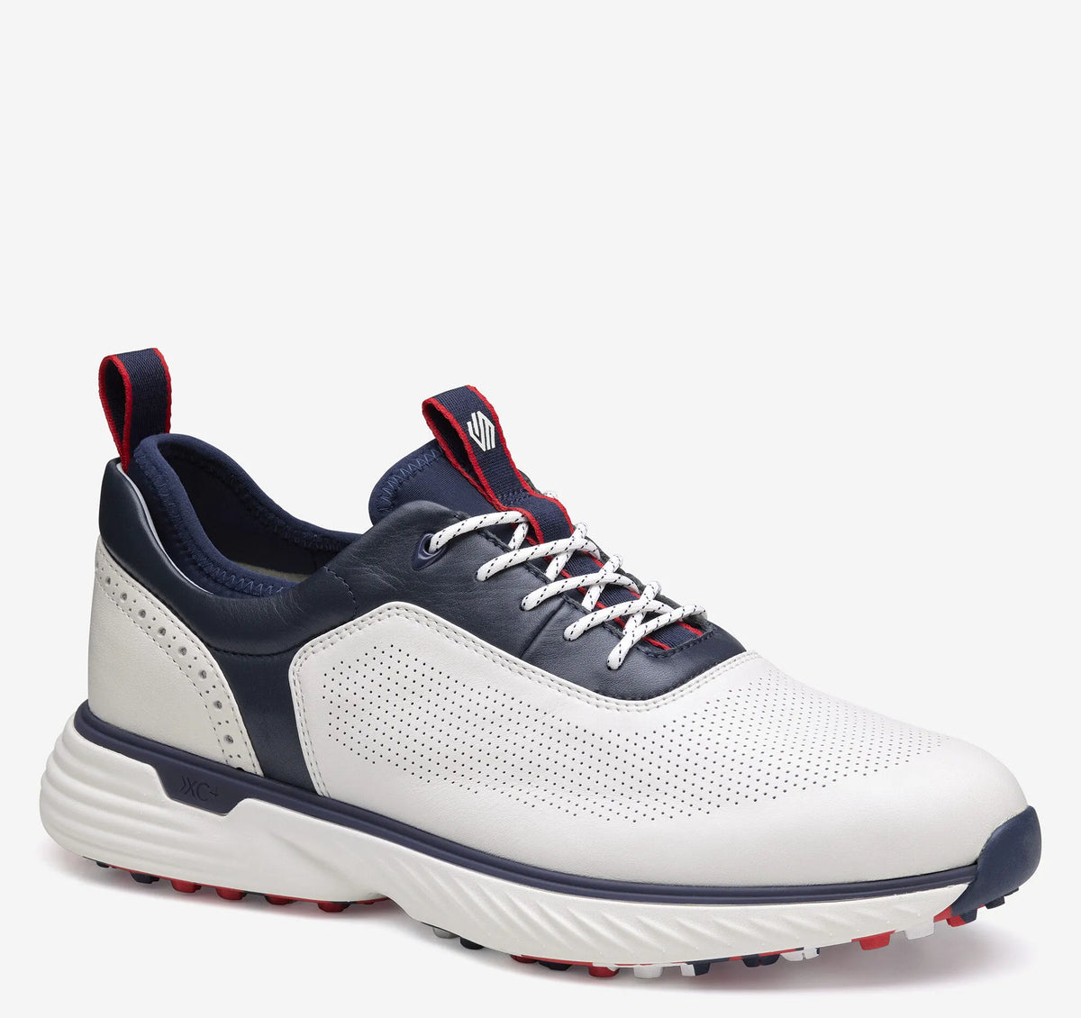 White/Navy Waterproof Full Grain