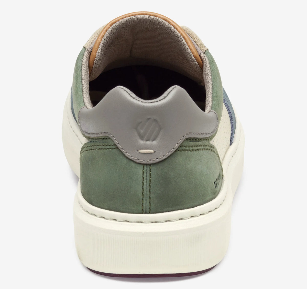 Blue/Green Suede/White Full-Grain Leather